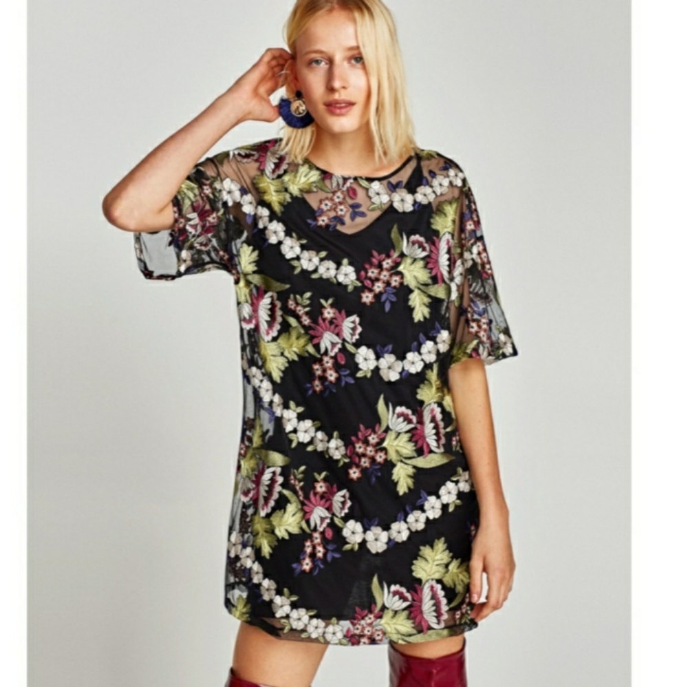 Zara embroidered tulle dress - Picture 6 of 6